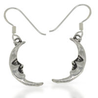 925 Sterling silver earrings - moon face