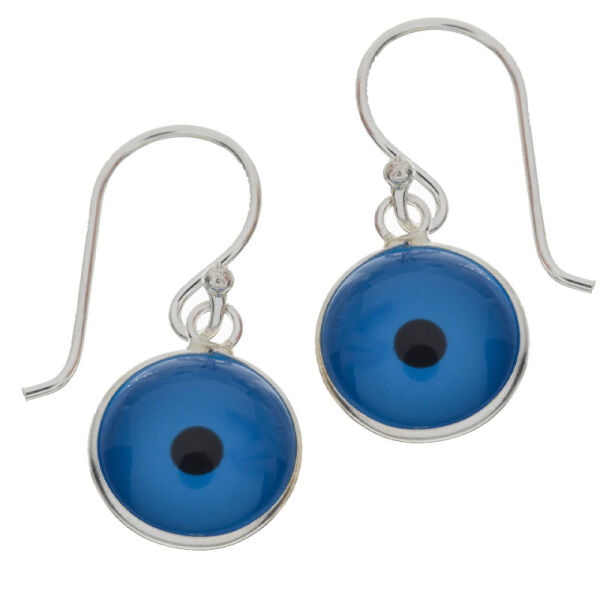 925 Sterling Silber Ohrhänger - Blaues Auge