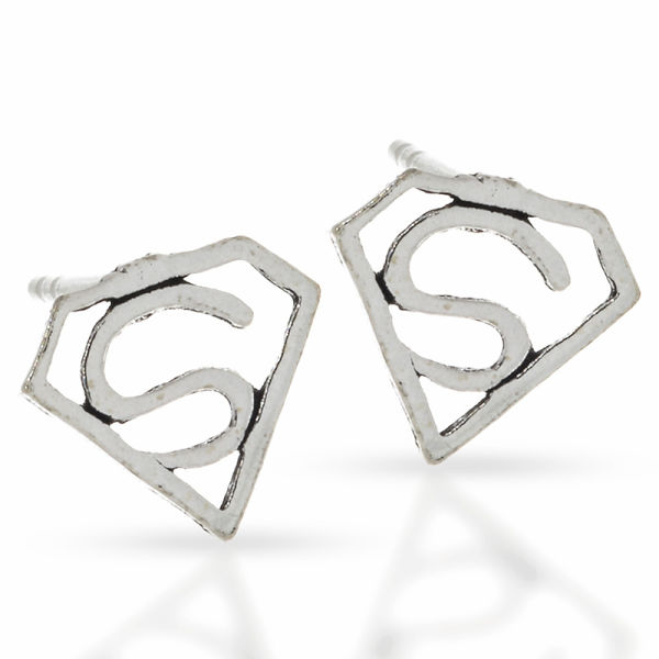925 Sterling Silber Ohrstecker - S in Diamantenform