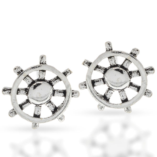 925 Sterling Silber Ohrstecker - Steuerrad