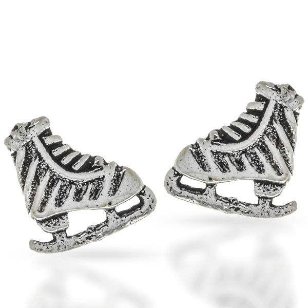925 Sterling silver stud earrings - ice skate