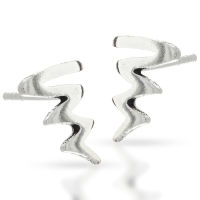 925 Sterling silver stud earrings - lightning bolt