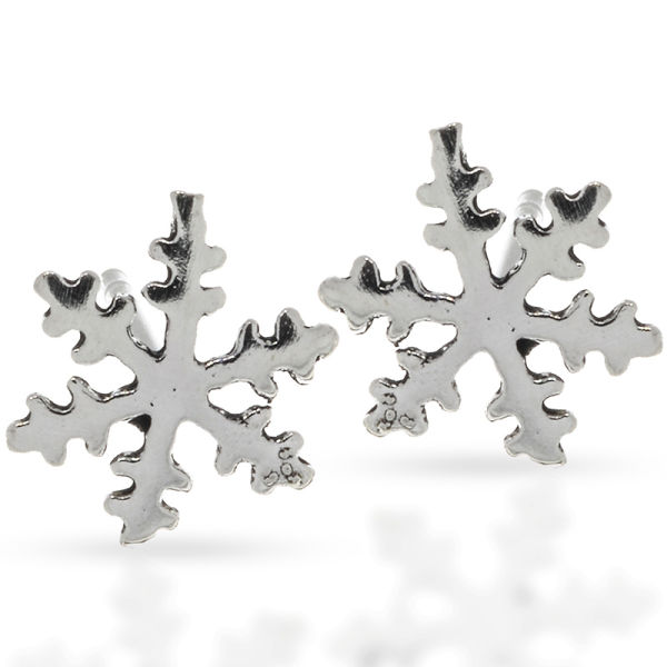 925 Sterling Silber Ohrstecker - Schneeflocke
