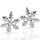 925 Sterling Silber Ohrstecker - Schneeflocke