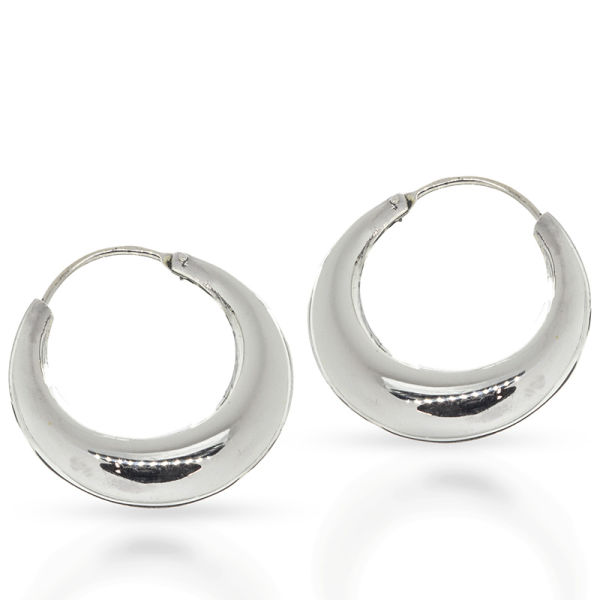 925 Sterling silver earrings - hoops 25 mm