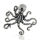 925 Sterling silver pendant - octopus