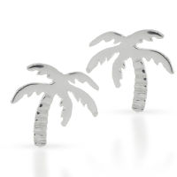 925 Sterling silver stud earrings - palm tree
