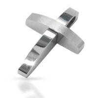 Stainless Steel Pendant – Cross of Curved Bands