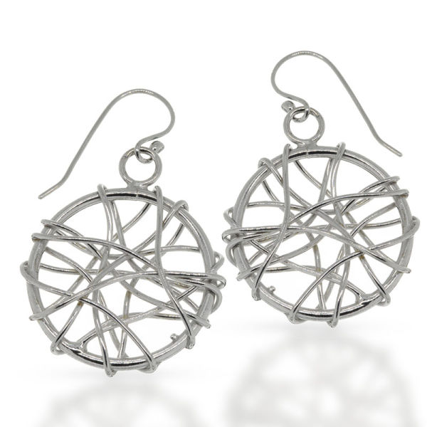 925 Sterling Silber Ohrhänger - Abstrakte Muster