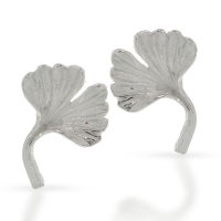 925 Sterling silver stud earrings - leaf