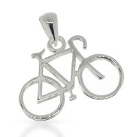 925 Sterling Silber Anhänger - Fahrrad