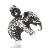 925 Sterling Silber Anhänger - Elefant