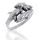 925 Sterling silver ring - Three dolphins 51 (16,2...