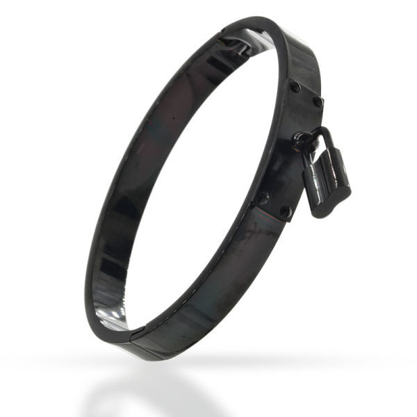 Stainless steel bracelet with lock - PVD-Black