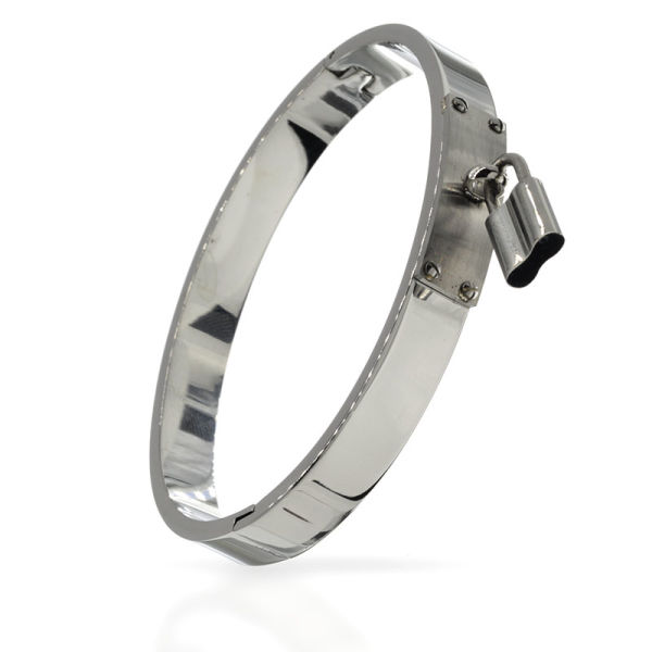 Stainless steel bracelet with lock - Steel