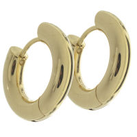 Stainless Steel Hinged Hoops - 18 mm - PVD-Gold