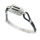 Edelstahlvinylarmband mit Carbon