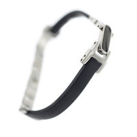 Edelstahlvinylarmband mit Carbon