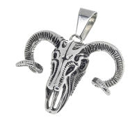Stainless steel pendant - Ram skull
