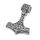 Edelstahlanhänger – Thors Hammer mit Triquetra und Flechtgriff