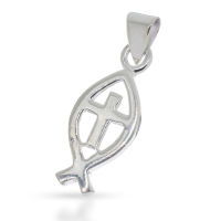 925 Sterling Silver Pendant - Ichthys