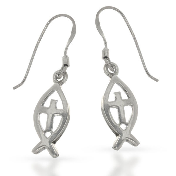 925 Sterling Silver Earrings - Ichthys