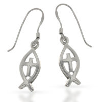 925 Sterling Silver Earrings - Ichthys