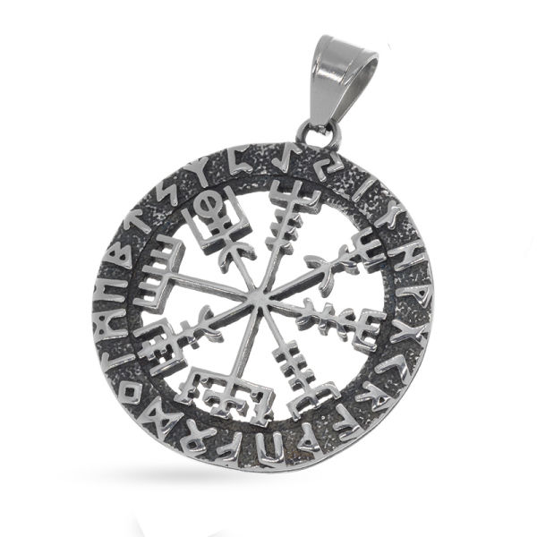Edelstahlanhänger - Vegvisir