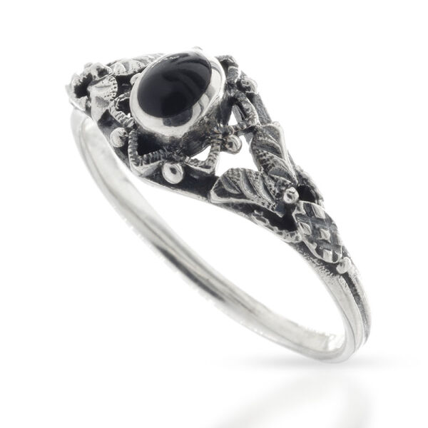 925 Sterling silver ring - "Siam" 56 (17,8 Ø) 7,6 US onyx