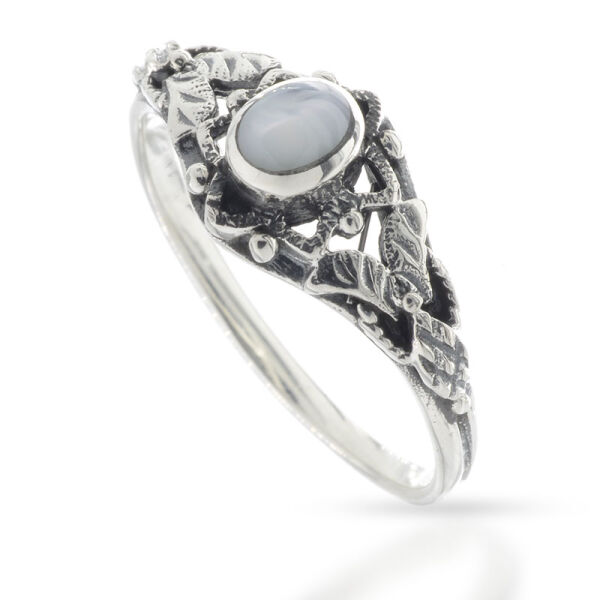 925 Sterling silver ring - "Siam" 54 (17,2 Ø) 6,8 US perlmutt