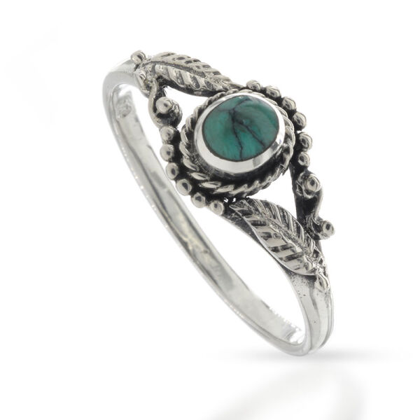 925 Sterling silver ring - "Siam" 56 (17,8 Ø) 7,6 US turkis