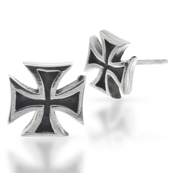 925 -Silber Ohrstecker - Eisernes Kreuz