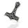 Thors Hammer with Elongated Loop Band in 925 Sterling Silver
