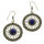 Bronze Earrings - Indian Chakras with Stone Decoration