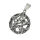 Stainless Steel Pendant – Pentagram with Snakes and Crescent Moon