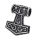 Stainless steel pendant Thors hammer - polished 53 mm