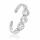 925 Sterling Silver Toe Ring / Childrens Ring with Three Decorative Stones
