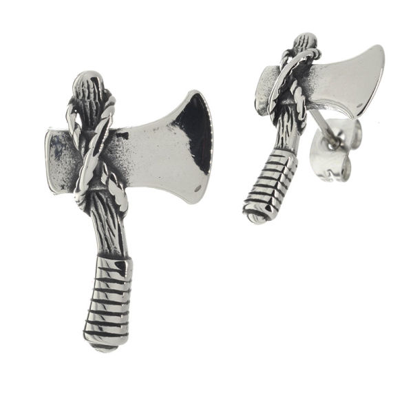 Stainless Steel Stud Earrings - Axe "Beil"