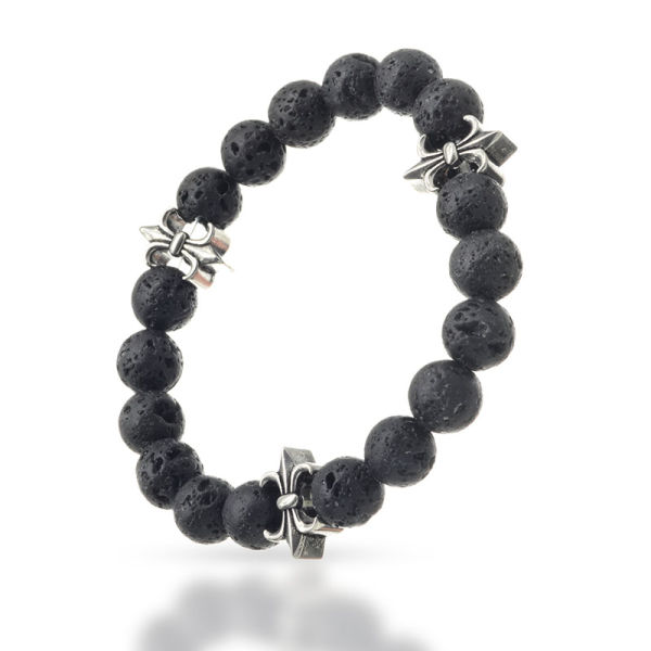 Bracelet with Stainless Steel Lily Modules