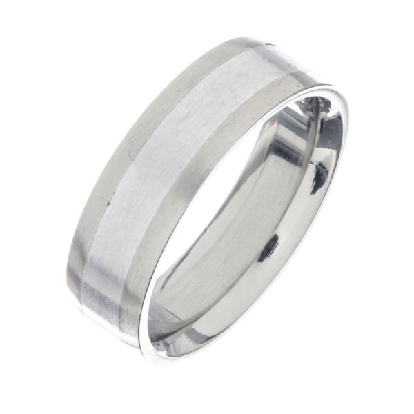 Edelstahlring - Ring mit umlaufendem Streifen