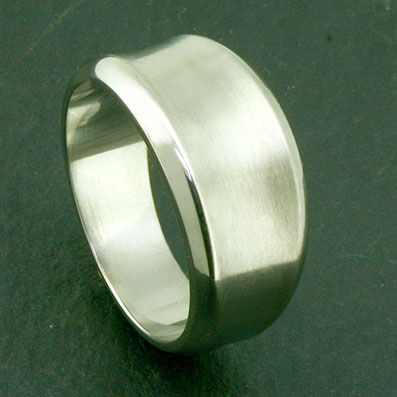 Edelstahlring - Design konkav