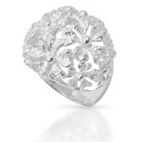 925 Sterling silver ring - Flowered