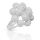 925 Sterling Silberring - Blumenmuster