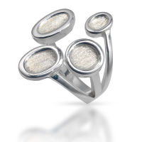 925 Sterling Silberring - Circles