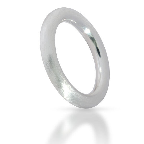 925 Sterling Silberring - mattiert