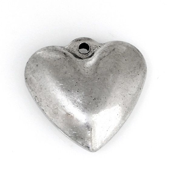 Edelstahlanhänger - Herz - 11 mm