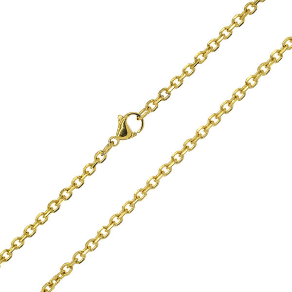 Ankerketten 1,5mm-PVD-Gold-50cm-ohne Verlängerung