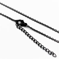 Ankerketten 1,5mm-PVD-Schwarz-60cm-mit Verlängerung