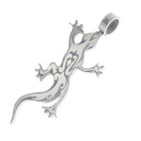 Stainless steel pendant - Gecko / Salamander
