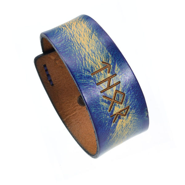 Lederarmband Blau - Thor